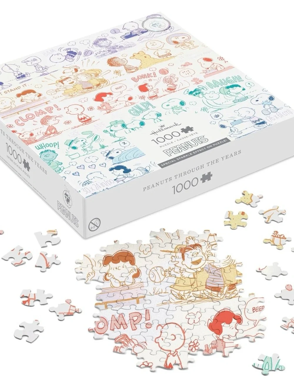 Peanuts Puzzle - Red, Teal, Blue Comic-Strip Artwork